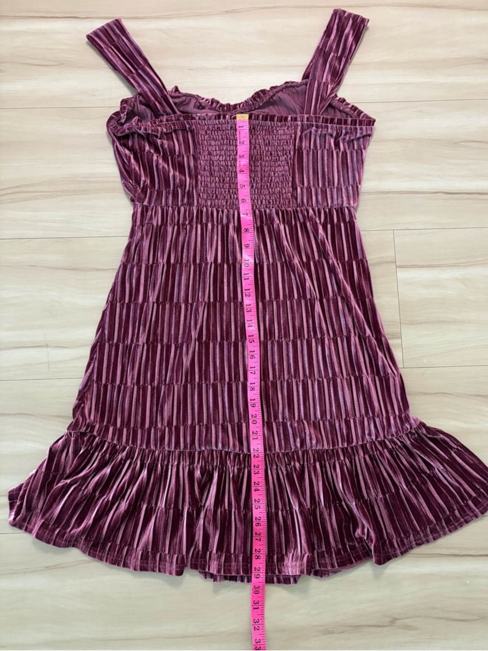Betsey Johnson Velvet Velour Party Dress in Mauve Pink - Size XL - Picture 6 of 6